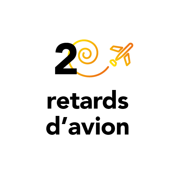 2 retards d'avion