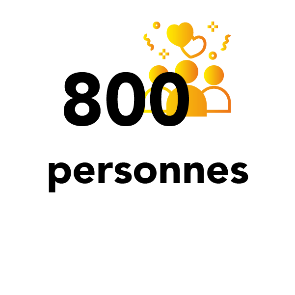 800 personnes