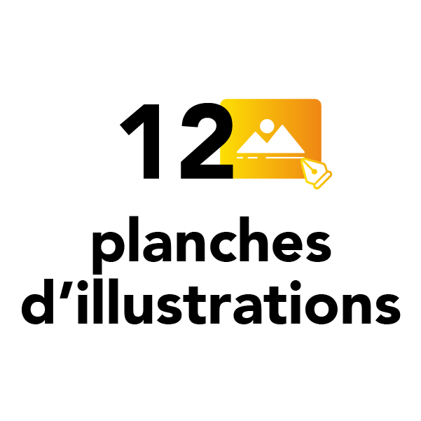 12 planches d'illustrations