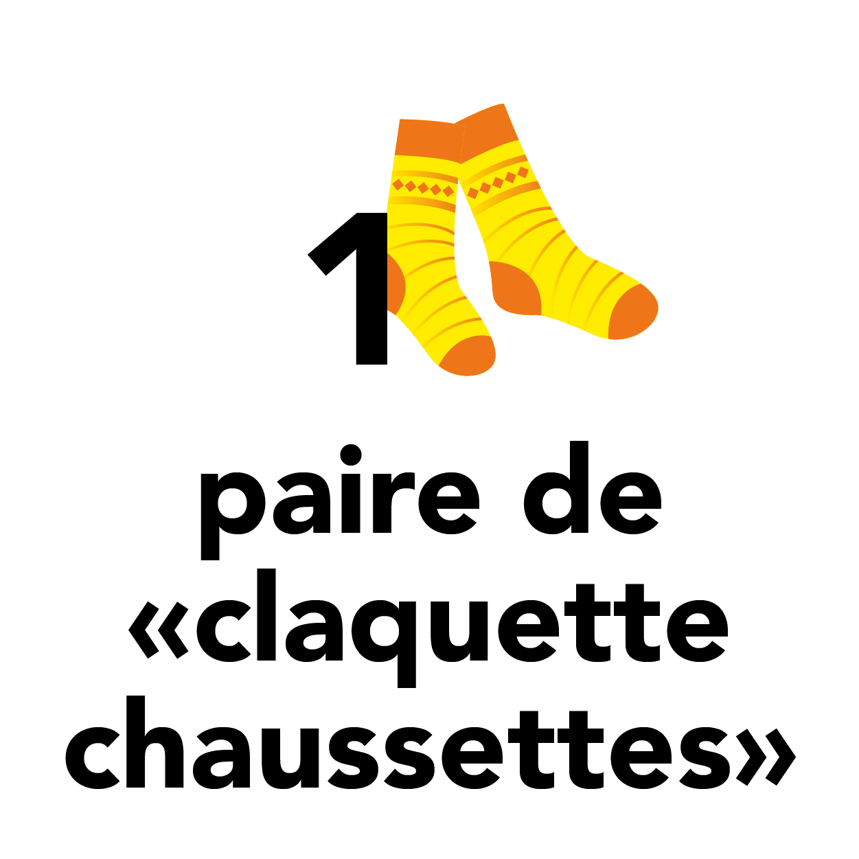 1 paire de claquette chaussettes