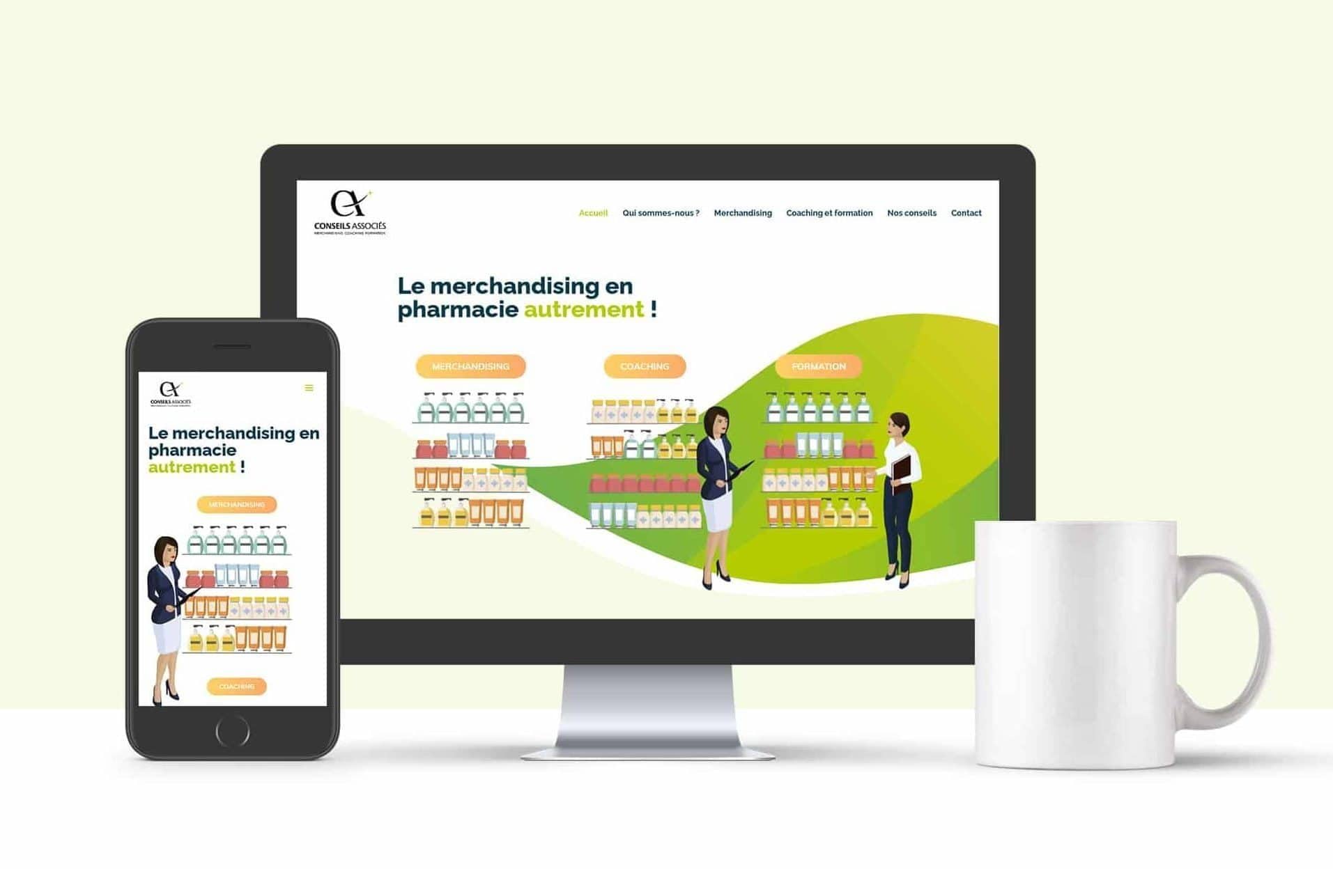 Site web “Le merchandising en Pharmacie”