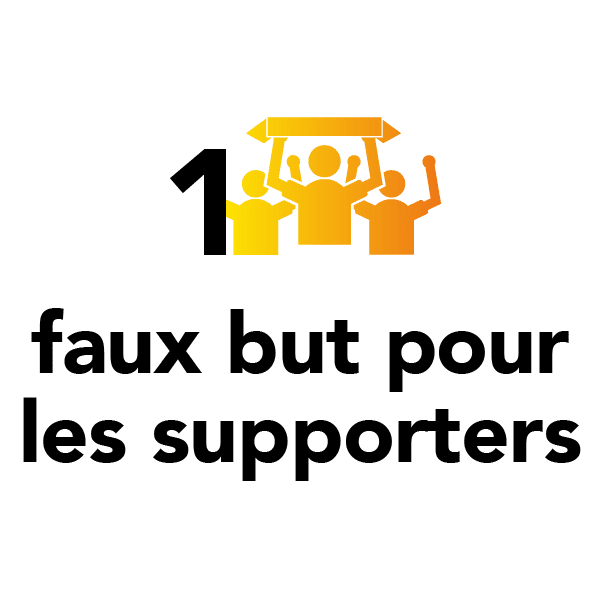 1 faux but pour les supporters