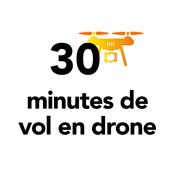 30 minutes de vol en drone